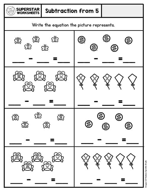 Subtraction Worksheets for Kindergarten -Worksheets Library