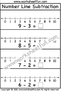 subtraction worksheet with a number