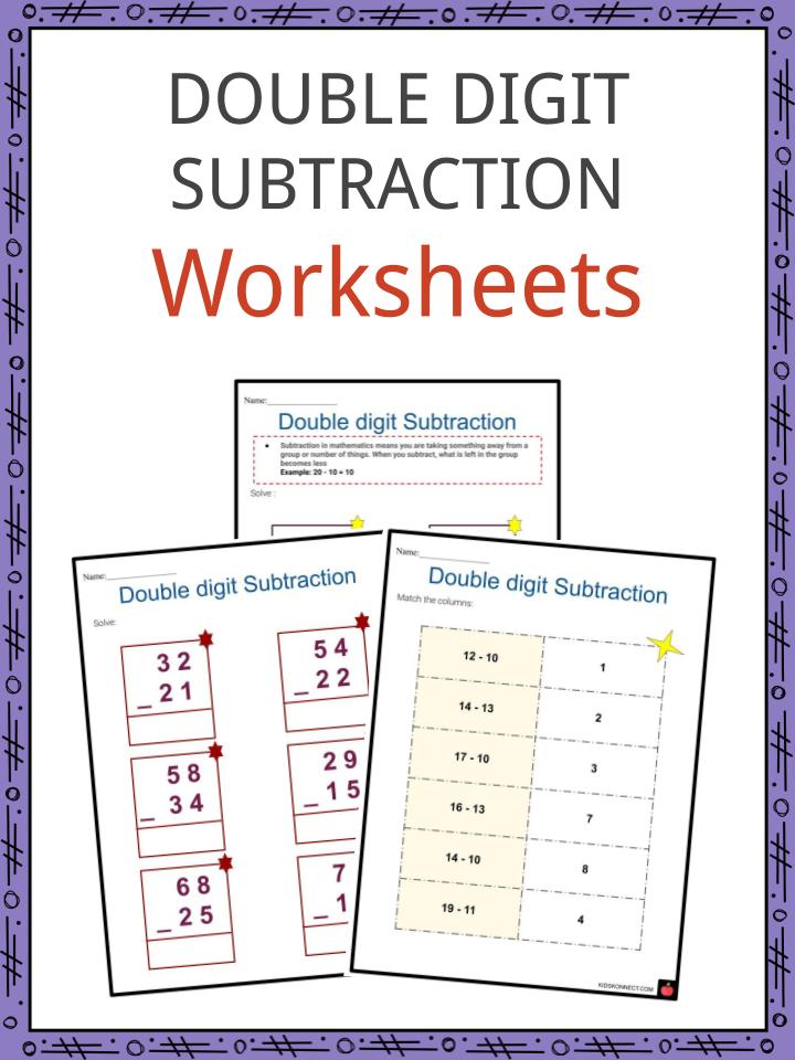 Double Digit Subtraction Worksheets | Summary, Examples &  Types