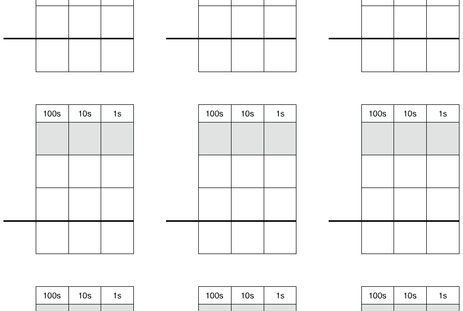 subtraction worksheet with regrouping graph