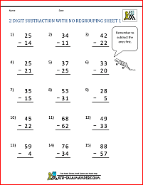 Subtraction with Regrouping Worksheet