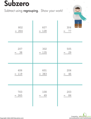 Subzero: Three-Digit Subtraction with Regrouping | Interactive ...
