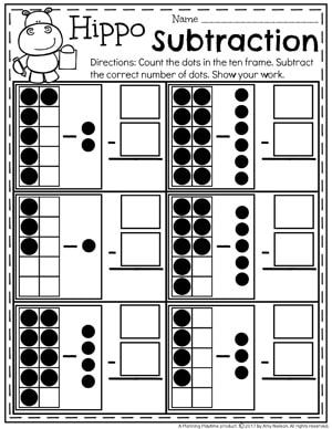 Subtraction Worksheets - Planning Playtime