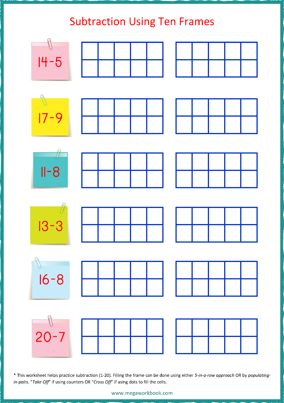 Ten Frame Worksheets - Ten Frames - 10 Frames (Counting, Addition ...