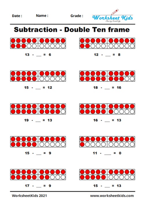 Ten frame activities for kindergarten | Addition &amp; subtraction ...