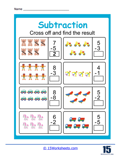 Subtract Within 10 Worksheets - 15 Worksheets Library