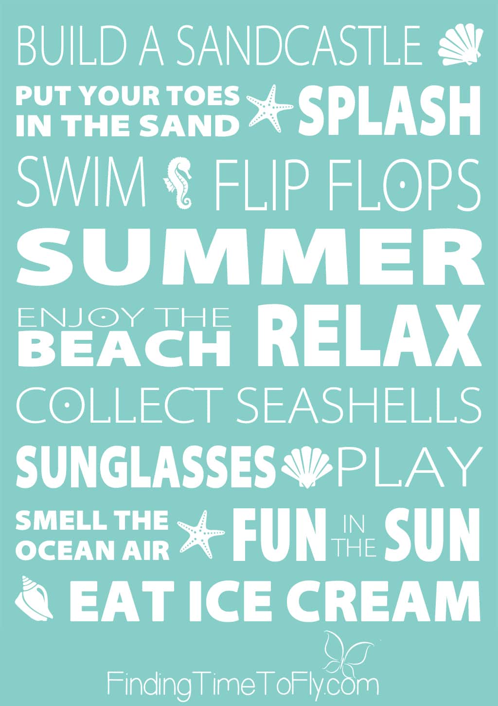 Summer Subway Art Printable - Finding Time To Fly