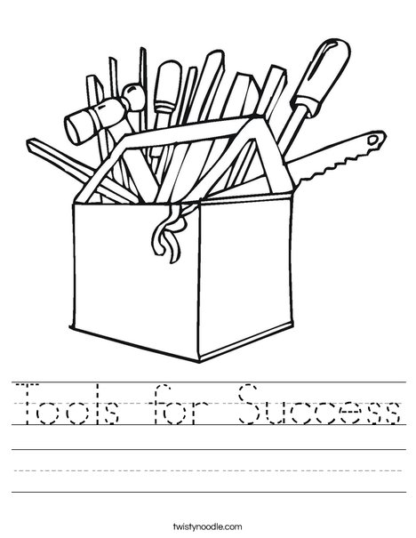Tools for Success Worksheet - Twisty Noodle