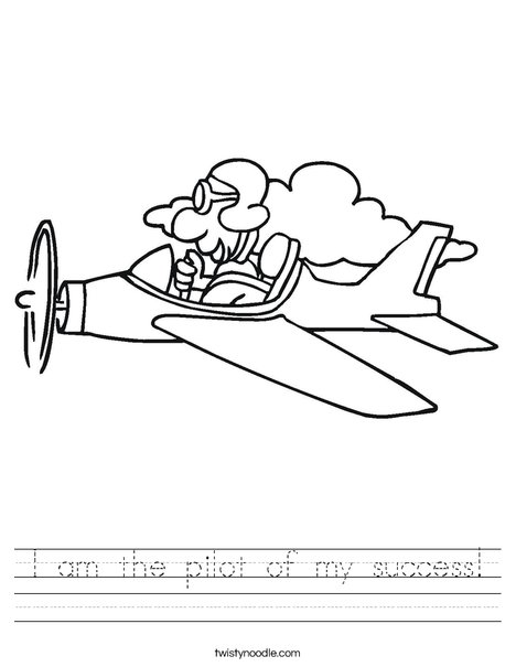 I am the pilot of my success Worksheet - Twisty Noodle