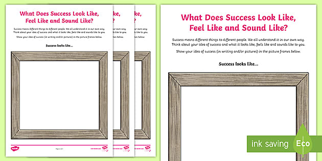 success worksheet