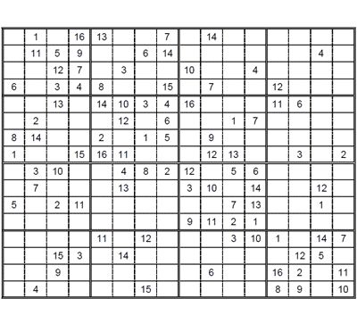 Sudoku, más de 350 imágenes para jugar e imprimir