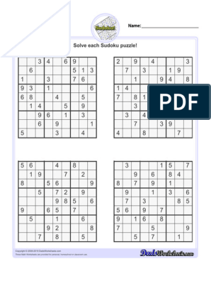 sudoku printable puzzles para imprimir