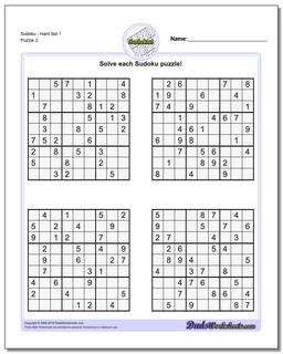 sudoku puzzle worksheet