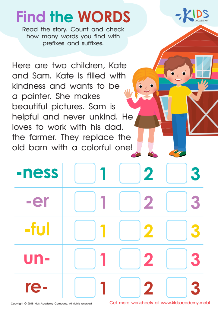 Prefix and Suffix Worksheet For Grade 3: Free Printable for Kids