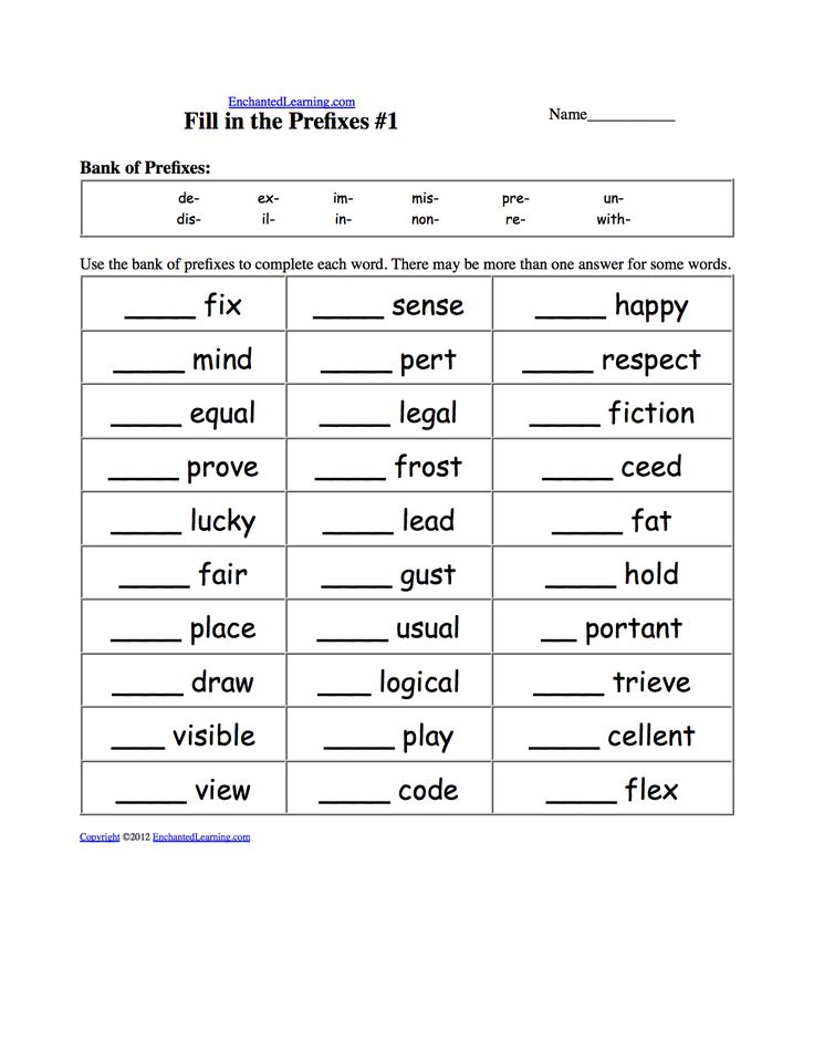 Prefixes and Suffixes