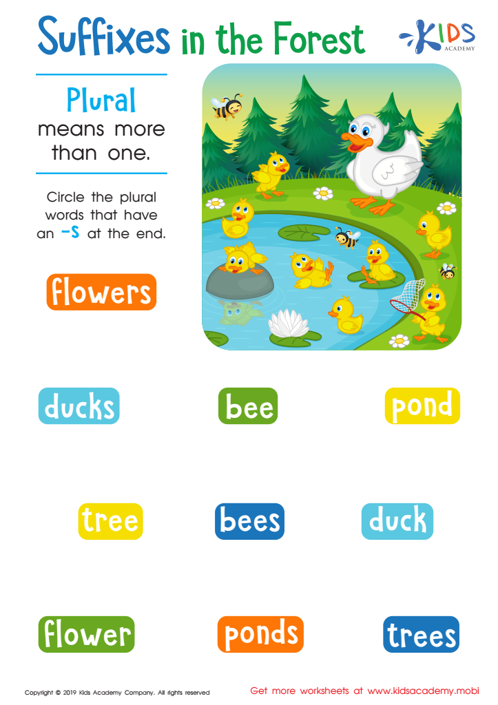 suffix s worksheet
