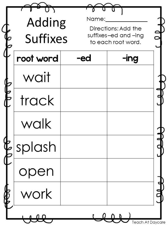 10 Printable Adding Suffixes Worksheets. 1st-2nd Grade ELA ...