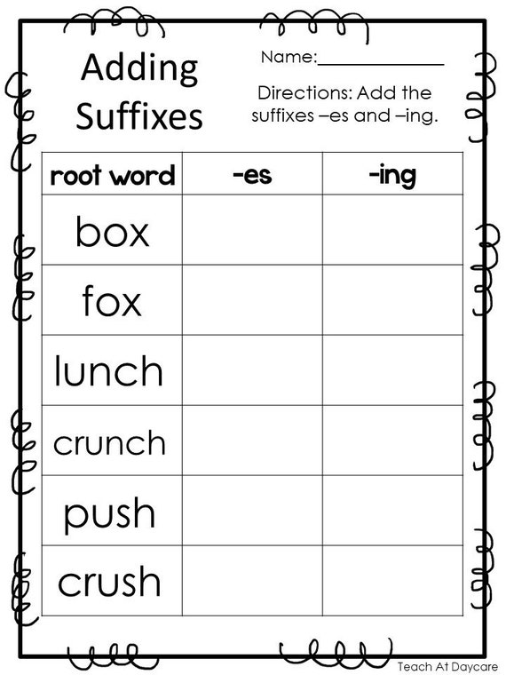 10 Printable Adding Suffixes Worksheets. 1st-2nd Grade ELA ...