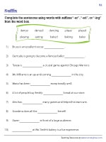Suffix Worksheets
