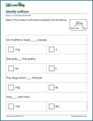Using suffixes worksheets | Worsheets library