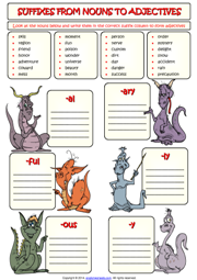 suffixes worksheet pdf