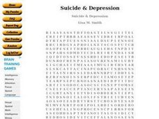 Suicide &  Depression Worksheet for 9th - 12th Grade | Lesson Planet