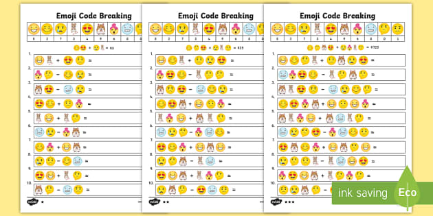 sum code worksheet answers