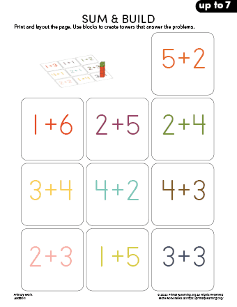 sum up math worksheet answers
