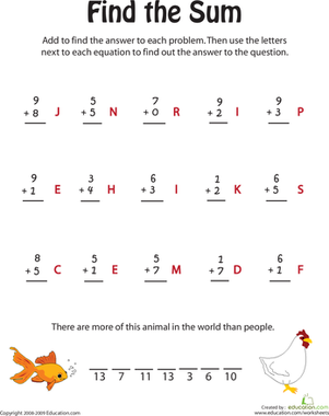 Find the Sum | Worksheet 