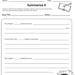 Printable 2nd Grade Summarizing Worksheets 