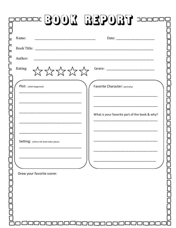 ✏️ FREE Printable Book Report Template