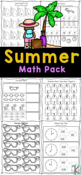summer fun worksheet 1st grade