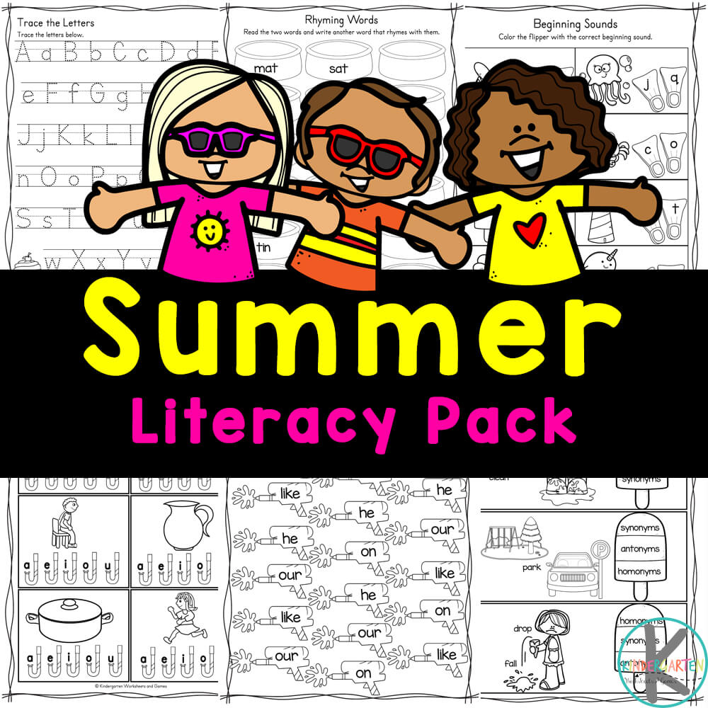 summer fun worksheet for kindergarten