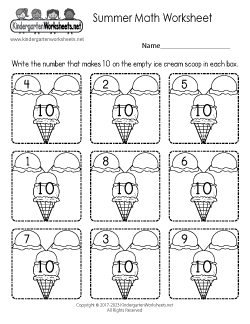 Summer Worksheets for Kindergarten (Free Printables)
