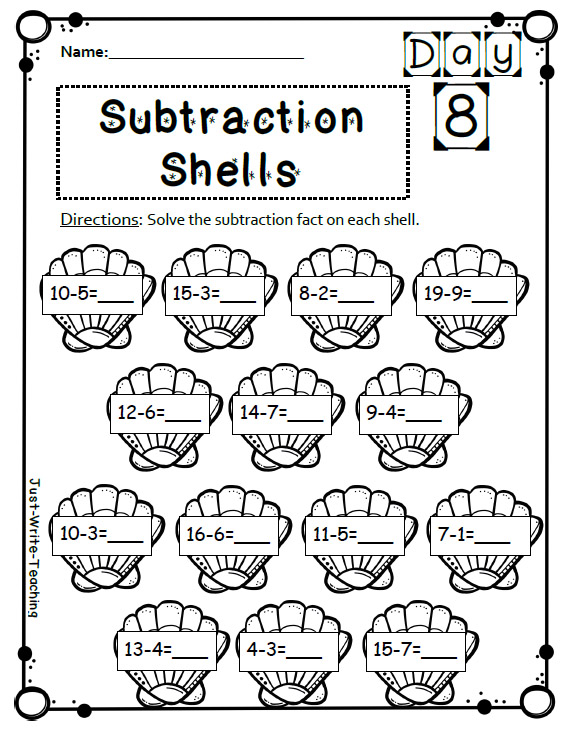 Summer Math and Reading Packet Bundle Worksheets Library