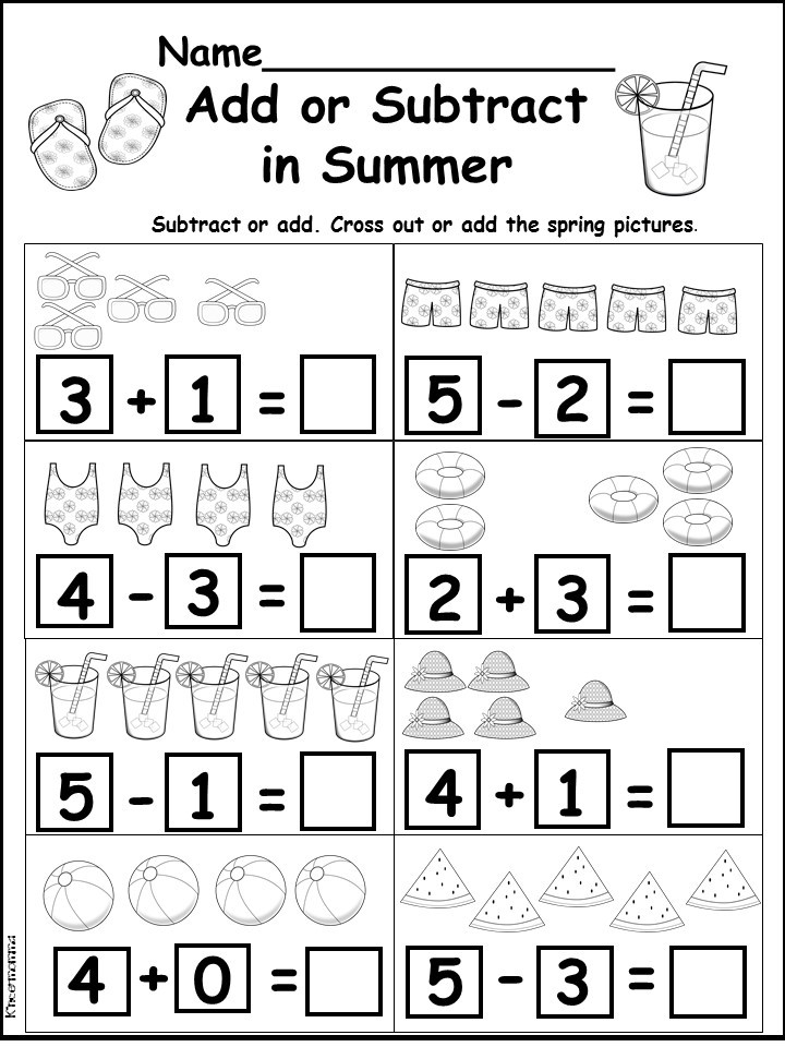 Summer ColorbyNumber Worksheets Library