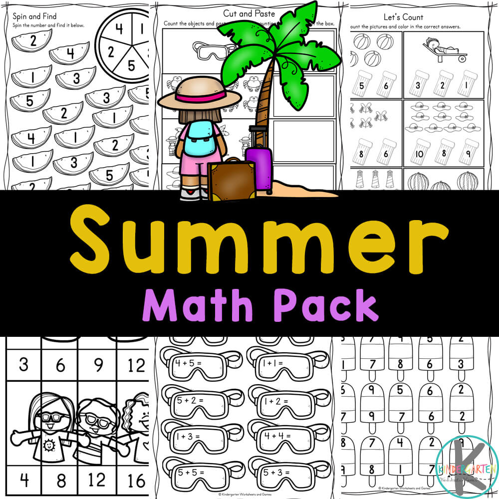 Fun In The Sun Summer Themed Math Worksheets For Kids Fun In The Sun Summer Themed Math Worksheets For Kids
