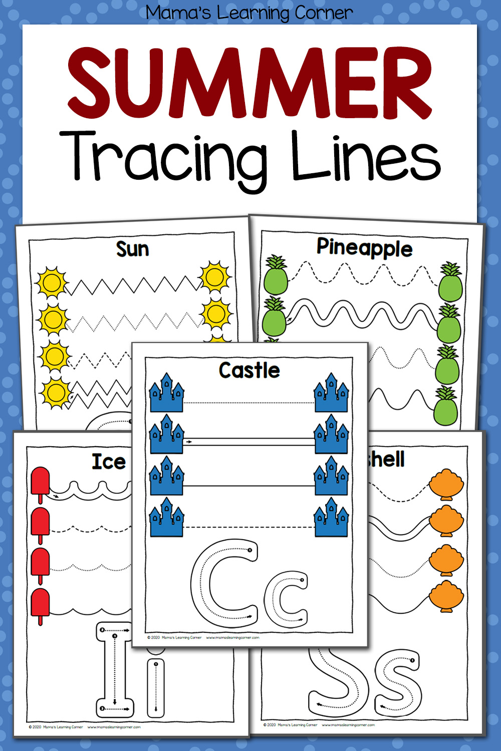 summer tracing worksheet