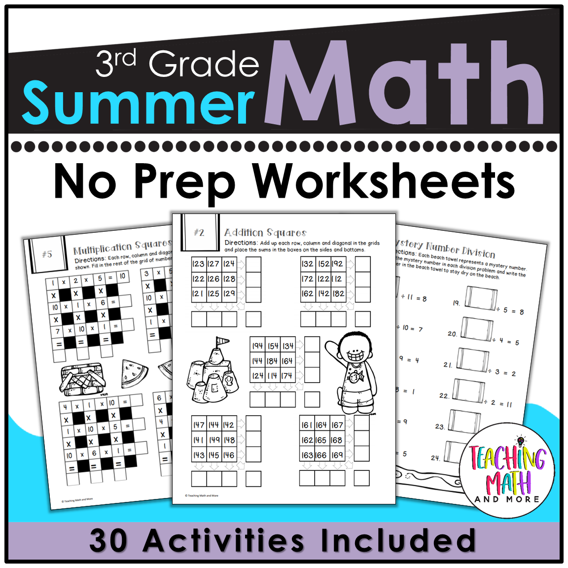 3rd Grade Summer Packet - Teaching Math and More