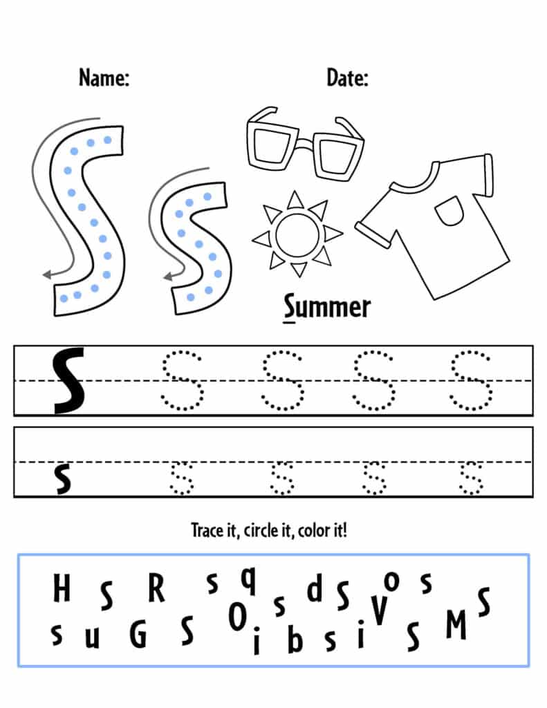 Summer Worksheets for Preschool! ⋆ The Hollydog Blog