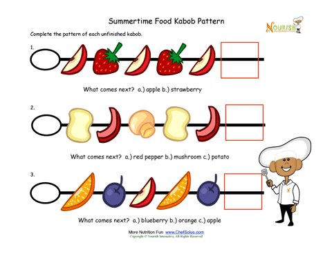 summertime worksheet for preschool