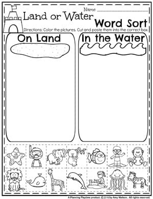 summertime worksheet for preschool