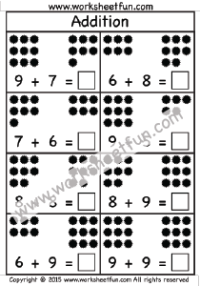 Addition Worksheet - Sums up to 20 - One worksheet / FREE ...