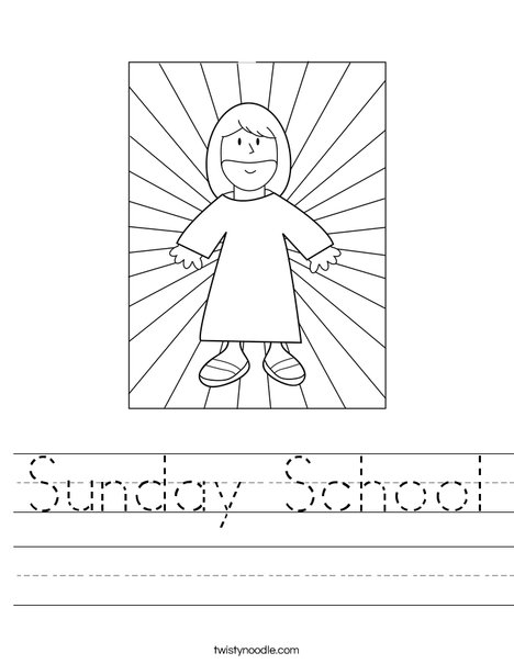 Sunday School Worksheet - Twisty Noodle