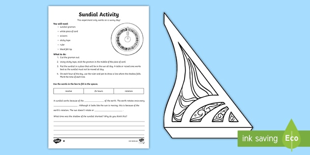 Make a Sundial KS2 Worksheet (teacher made) - Twinkl