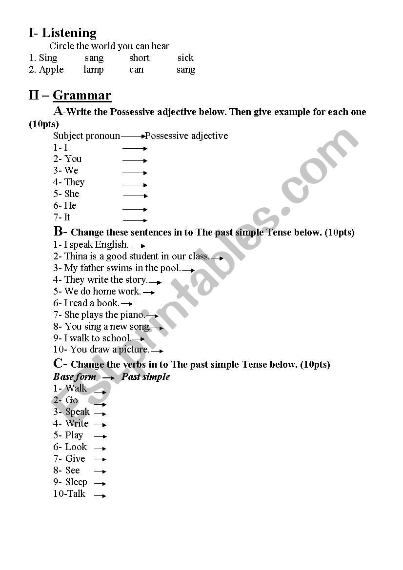test for super kid - ESL worksheet by phimyoutube