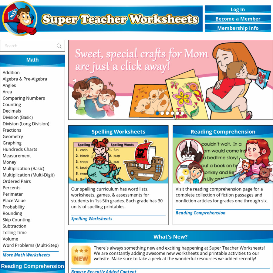 10,000+ Free Printable Maths, Science, Reading, Writing &  Other ...