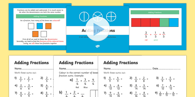 super teacher worksheet adding fractions with unlike denominators