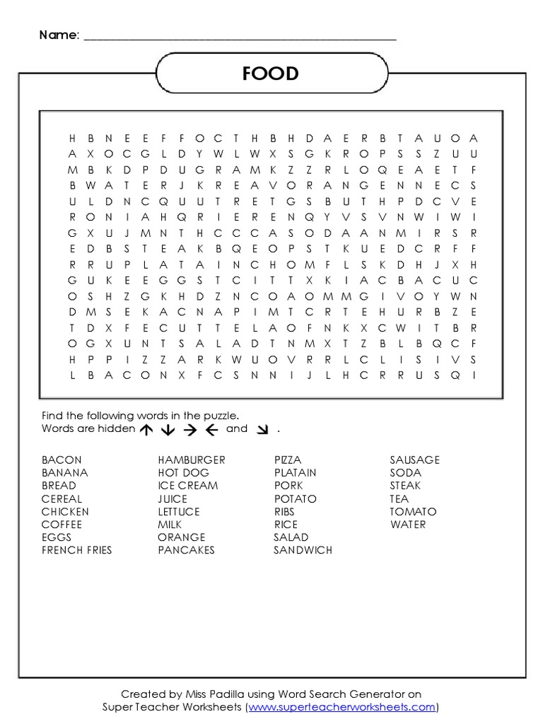 Super Teacher Worksheets FOOD | PDF | Hamburgers | Pancake