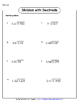 super teacher worksheet decimals